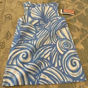 2T Vineyard Vines NWT shell blue shift dress